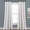 White Chenille Chevron Curtain Panel Set, 84 in.