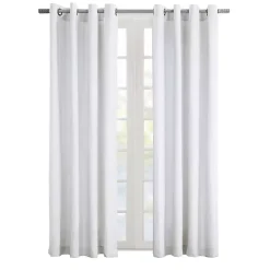 White Crinkle Harmony Curtain Panel, 84 in.