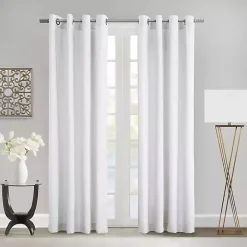White Crinkle Harmony Curtain Panel, 84 in.