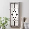White Distressed Panel Wall Mirror