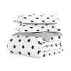 White Dotted Reversible 2-pc. Twin Duvet Cover Set