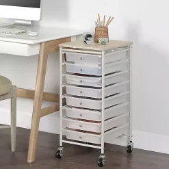 White 8-Drawer Rolling Storage Cart