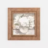 White Floral in Vase Framed Art Print