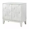 White Geometric Mabel 2-Door Cabinet