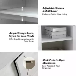 White Geometric Mabel 2-Door Cabinet