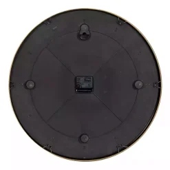 White Glass Frame Gold Accent Wall Clock