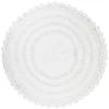 White Large Crochet Round Bath Mat