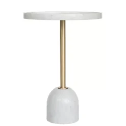 White Marble & Gold Cocktail Table