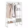 White Metal 4-Tier Shelf Clothing Rack
