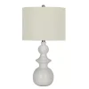 White Modern Spindle Table Lamp