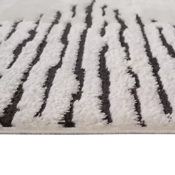 White Moroccan Area Rug, 7x9