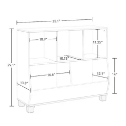 White Multi Cubby Organizer Bookshelf