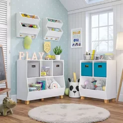 White Multi Cubby Organizer Bookshelf