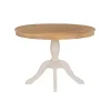 White Natural Top Pedestal Dining Table