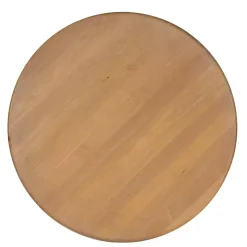 White Natural Top Pedestal Dining Table