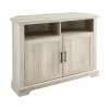 White Oak Grooved Door Corner TV Stand