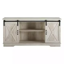 White Oak Sliding Barn Door TV Stand