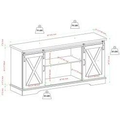 White Oak Sliding Barn Door TV Stand
