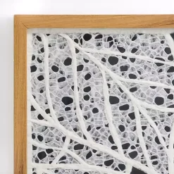 White Paper Leaf Shadowbox Wall Plaque