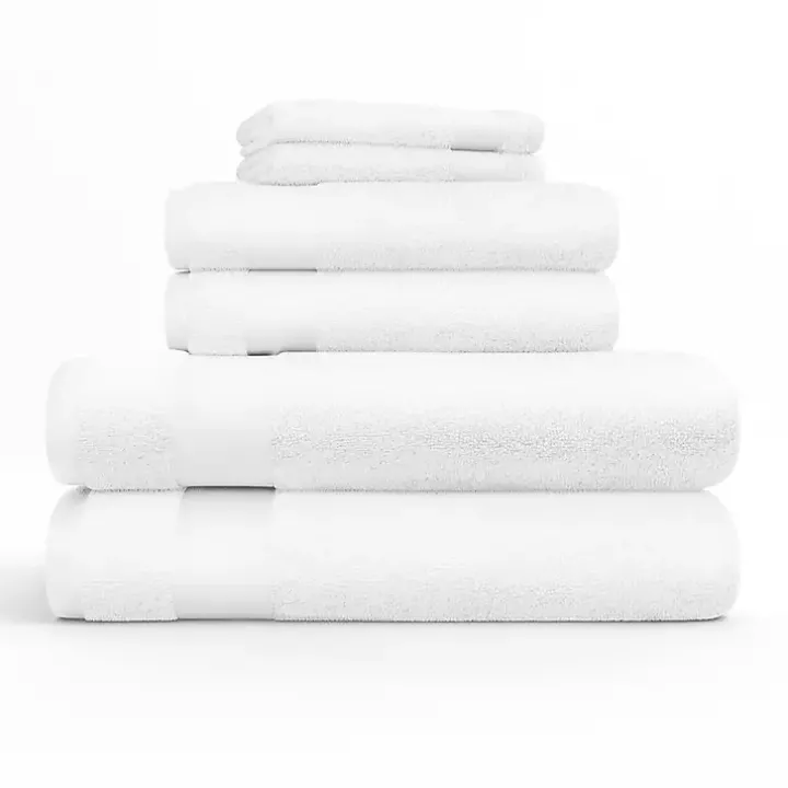 White 6-pc. Essential Cotton Bath Towels