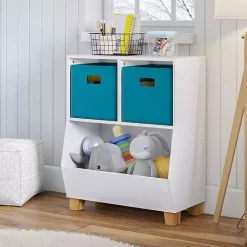 White Pine Catch-All Toy Organizer with Cubbies