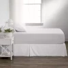 White Pleated Microfiber Twin Bed Skirt