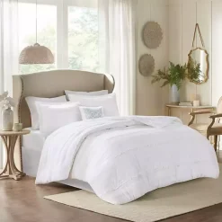 White Quilted California King 5-pc. Comforter Set