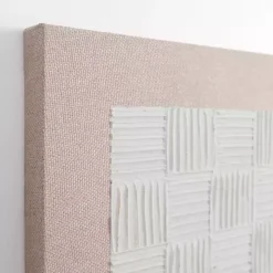 White Raked Checkered Canvas Art Print