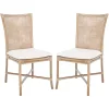 White Rattan Chiara Dining Chairs, Set of 2