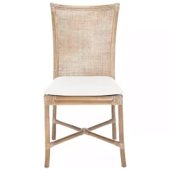 White Rattan Chiara Dining Chairs, Set of 2