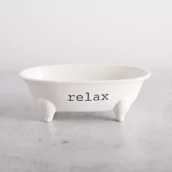 White Relax Bathtub Bathroom Tray