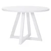 White Round Criss-Cross Base Dining Table
