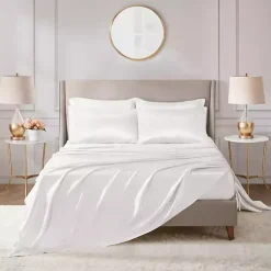 White Satin 6-pc. California King Sheet Set