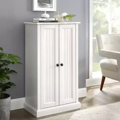 White Seaside Accent Cabinet