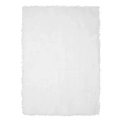 White Shag Washable Area Rug, 5x7