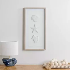 White Shells Shadowbox Wall Plaque