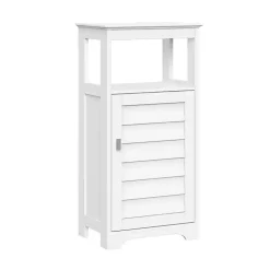 White Shutter Single Door Storage Cabinet