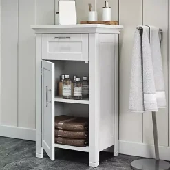White Single Drawer Cabinet