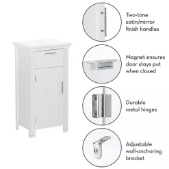 White Single Drawer Cabinet