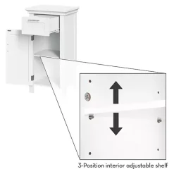 White Single Drawer Cabinet
