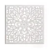 White Sqaure Medallion Wood Plaque