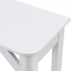 White Tapered Legs Rustic Console Table