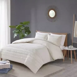 White Tassels California King 3-pc. Comforter Set