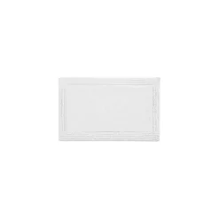 White Tufted Reversible Bath Mat, 34 in.