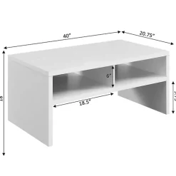 White Wakefield Shelf Coffee Table