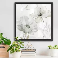 White Whispers II Framed Canvas Art Print, 22x22