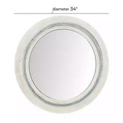 White Wood Aislinn Wall Mirror