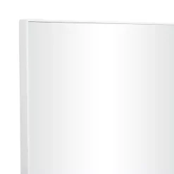 White Wood Rectangular Wall Mirror, 24x36 in.