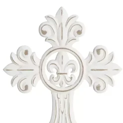 White Wood Wall Cross Wall Plaques, Set of 3