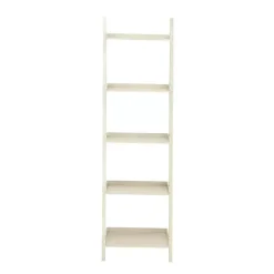 White Wooden Leaning Shelf